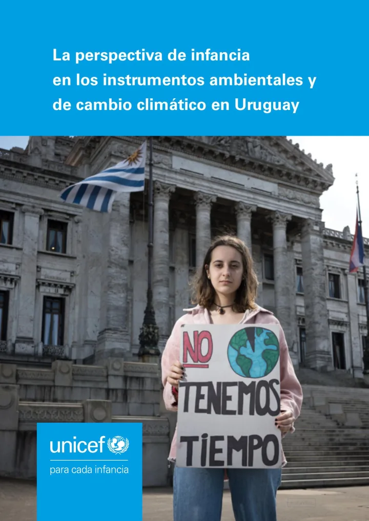 Portada de La perspectiva de infancia en los instrumentos ambientales y de cambio climático en Uruguay
