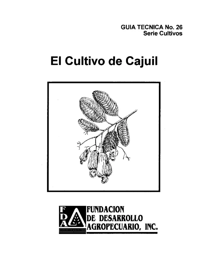 Portada de El Cultivo de Cajuil