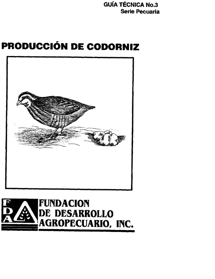 Portada de Producción de Codorniz