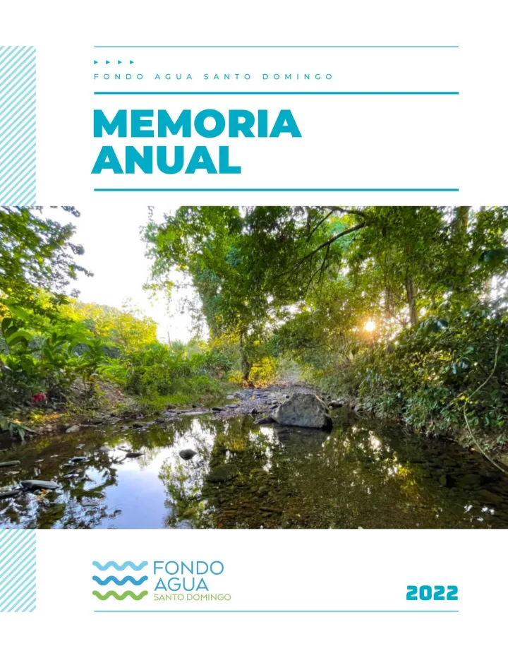 Portada de Memoria Anual Fondo Agua 2022