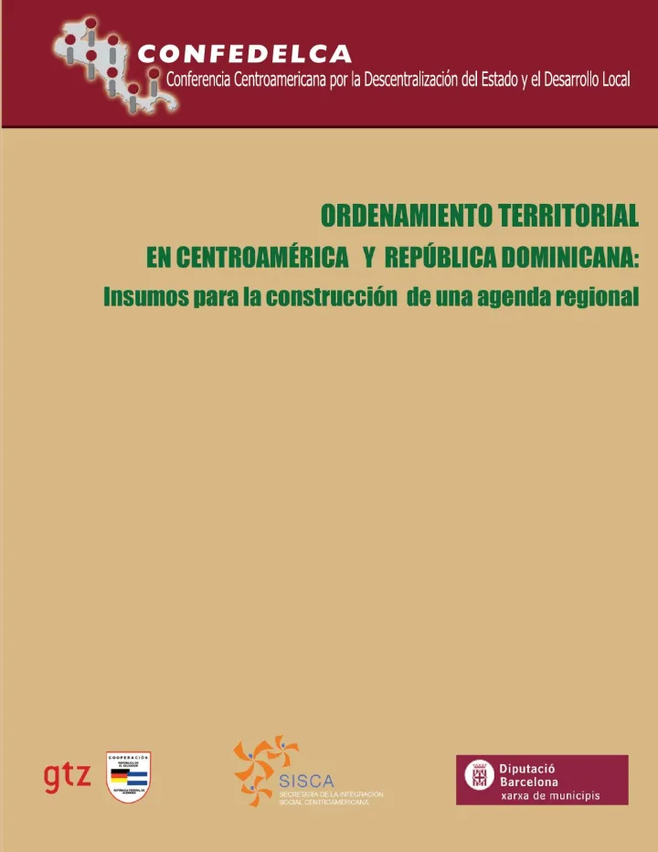 Portada de Ordenamiento Territorial en Centroamérica y República Dominicana: insumos para la construcción de una agenda regional
