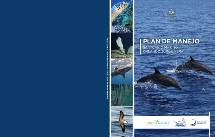 Portada de Plan de Manejo del Santuario Marino Orlando Jorge Mera