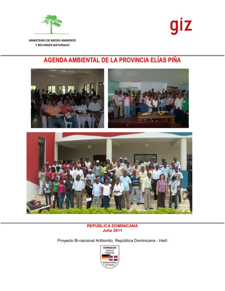 Portada de Agenda Ambiental de la Provincia Elías Piña