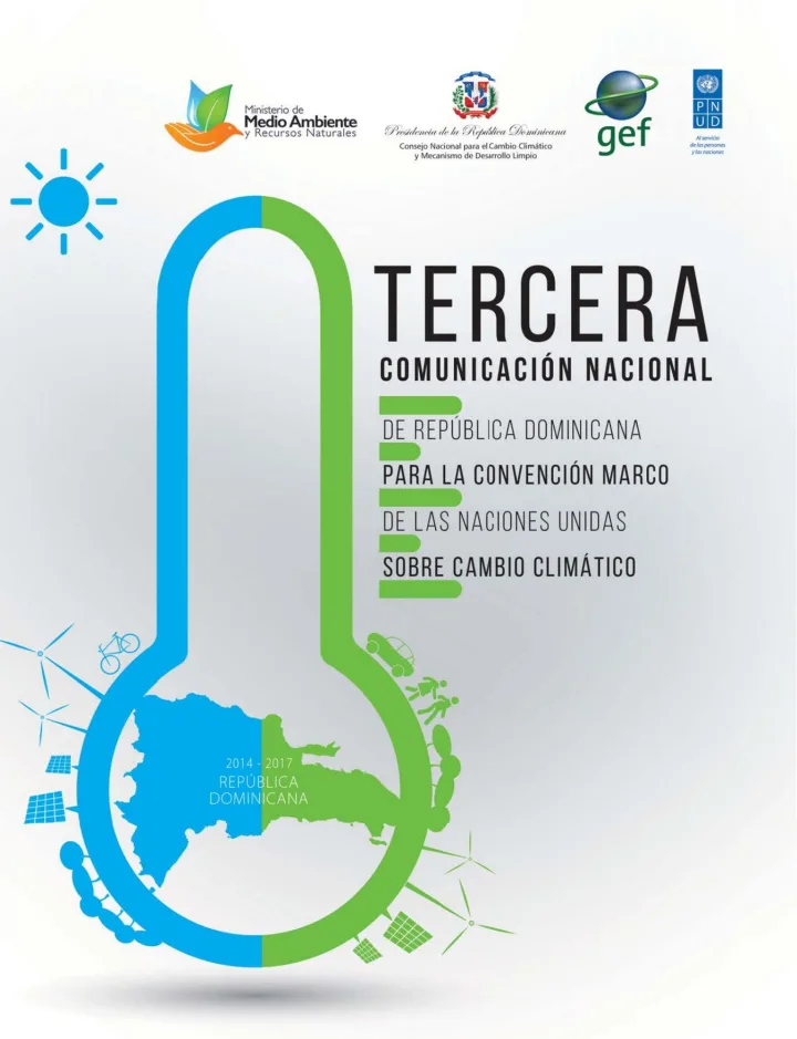 Portada de Tercera Comunicación Nacional de la República Dominicana ante la Convención Marco de las Naciones Unidas sobre Cambio Climático