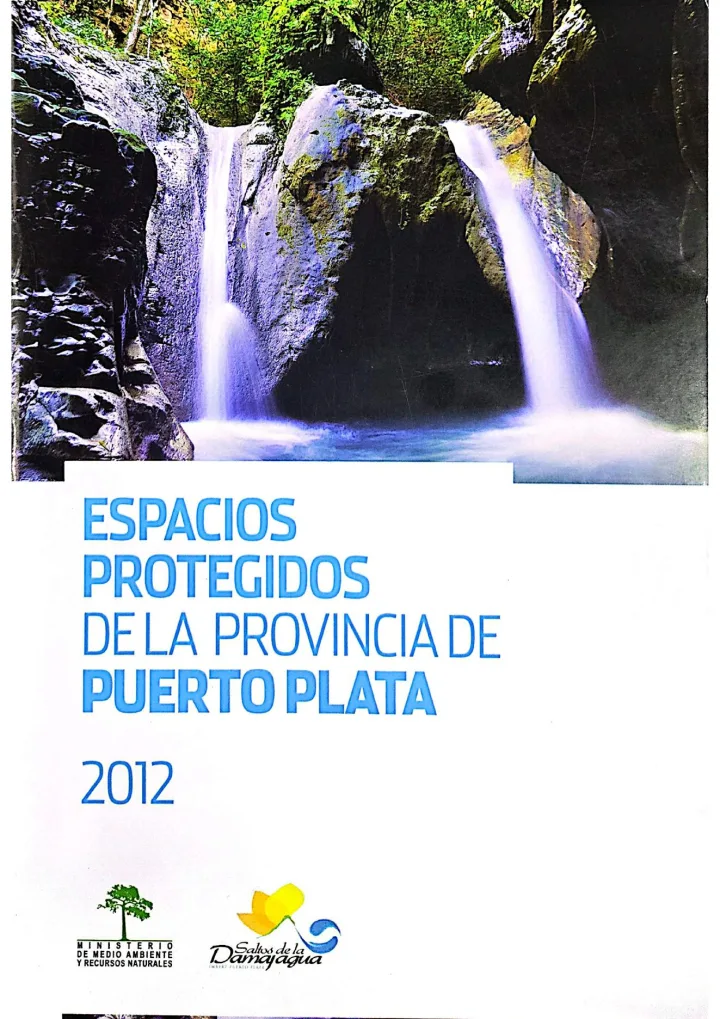Portada de Espacios Protegidos De la Provincia de Puerto Plata
