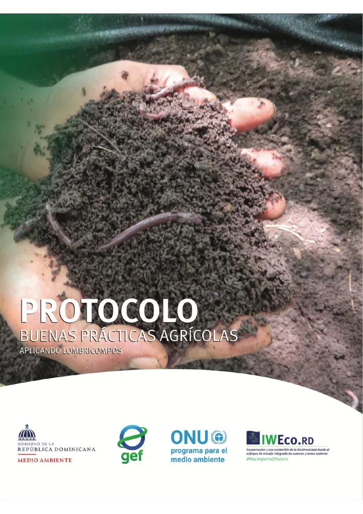 Portada de Protocolo de buenas prácticas agrícolas aplicando lombricompost: para el manejo y control de residuos orgánicos de ganado, degradado por lombrices