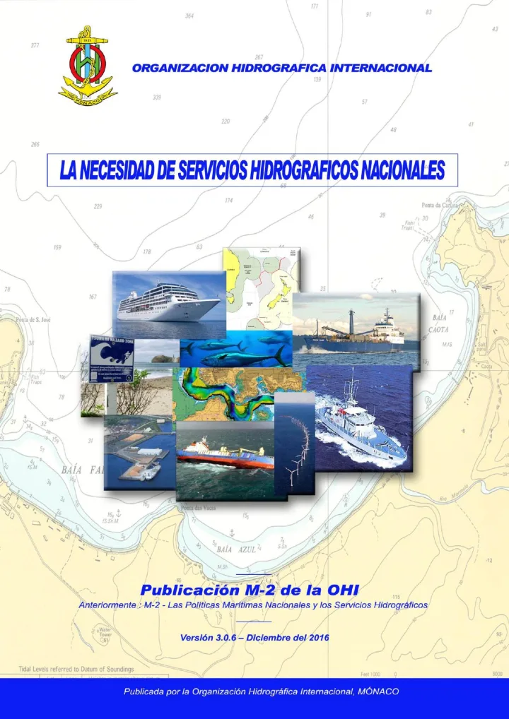 Portada de La Necesidad de Servicios Hidrográficos Nacionales: Publicación M-2 de la OHI