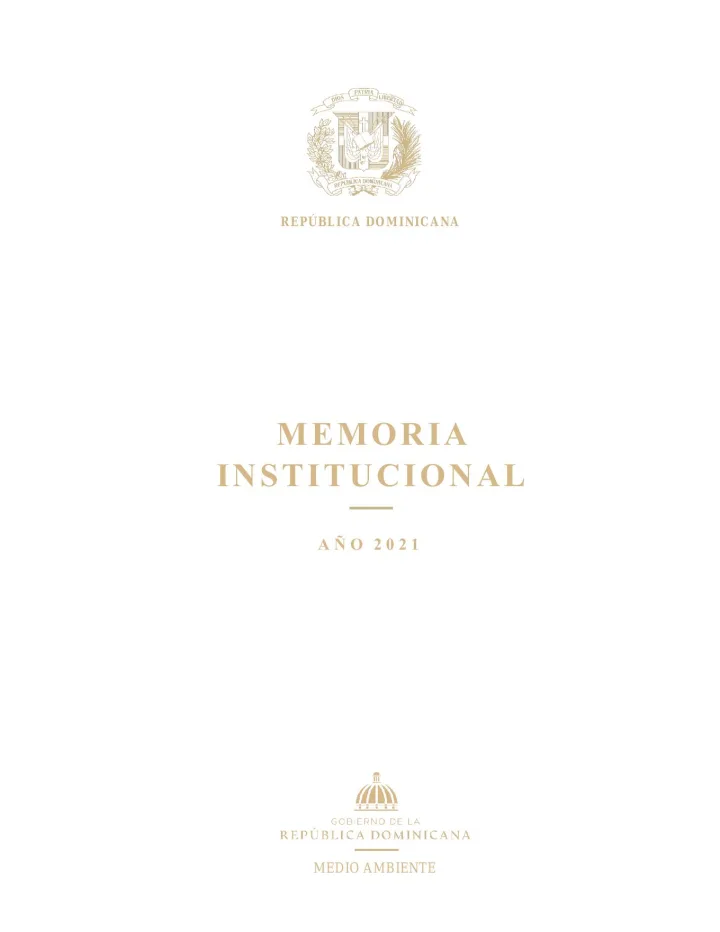 Portada de Ministerio de Medio Ambiente y Recursos Naturales. Memoria Institucional 2021