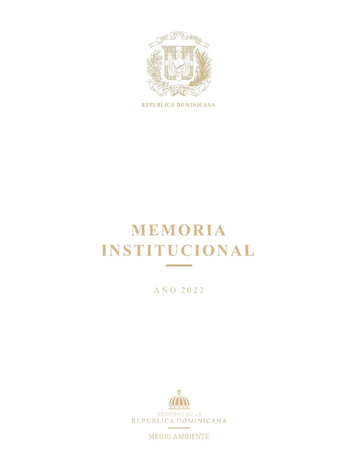 Portada de Ministerio de Medio Ambiente y Recursos Naturales. Memoria Institucional 2022