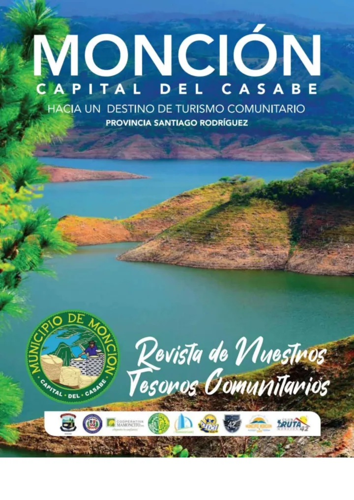 Portada de Revista de nuestros tesoros comunitarios: Monción, capital del casabe. Hacia un destino de turismo comunitario, provincia Santiago Rodríguez