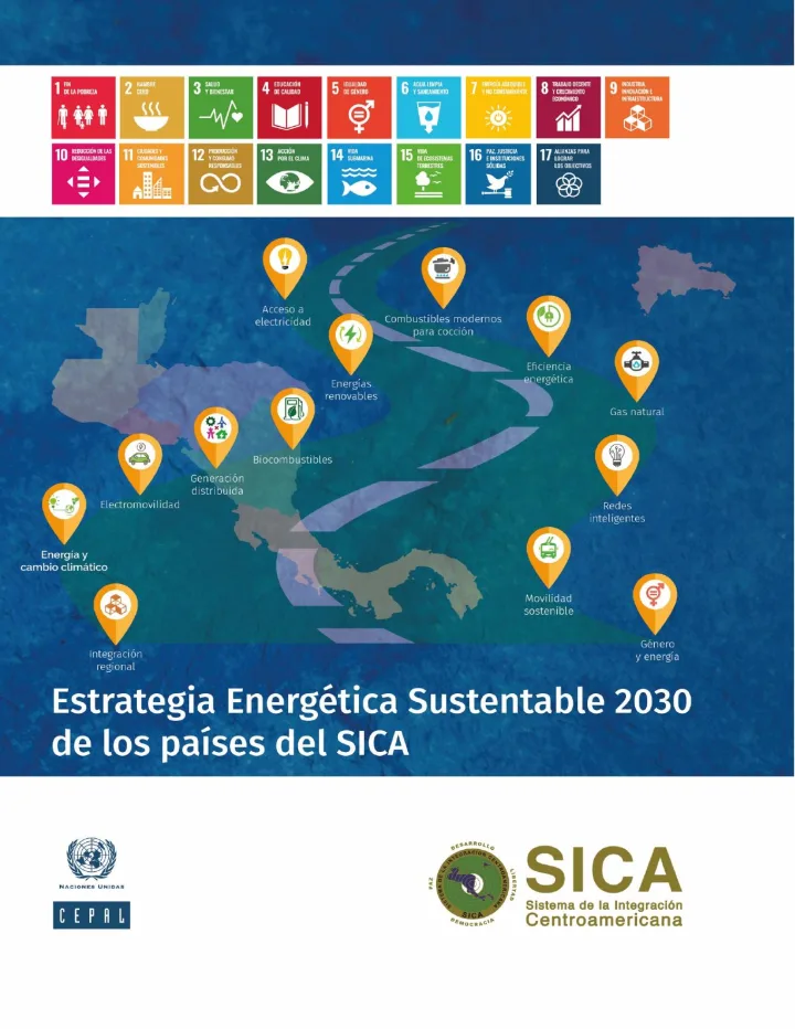Portada de Estrategia Energética Sustentable 2030 de los países del SICA