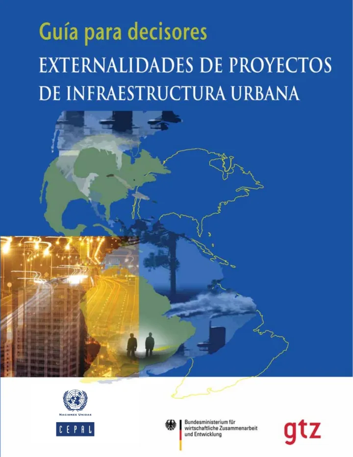 Portada de Guía para decisores. Externalidades en proyectos de infraestructura urbana