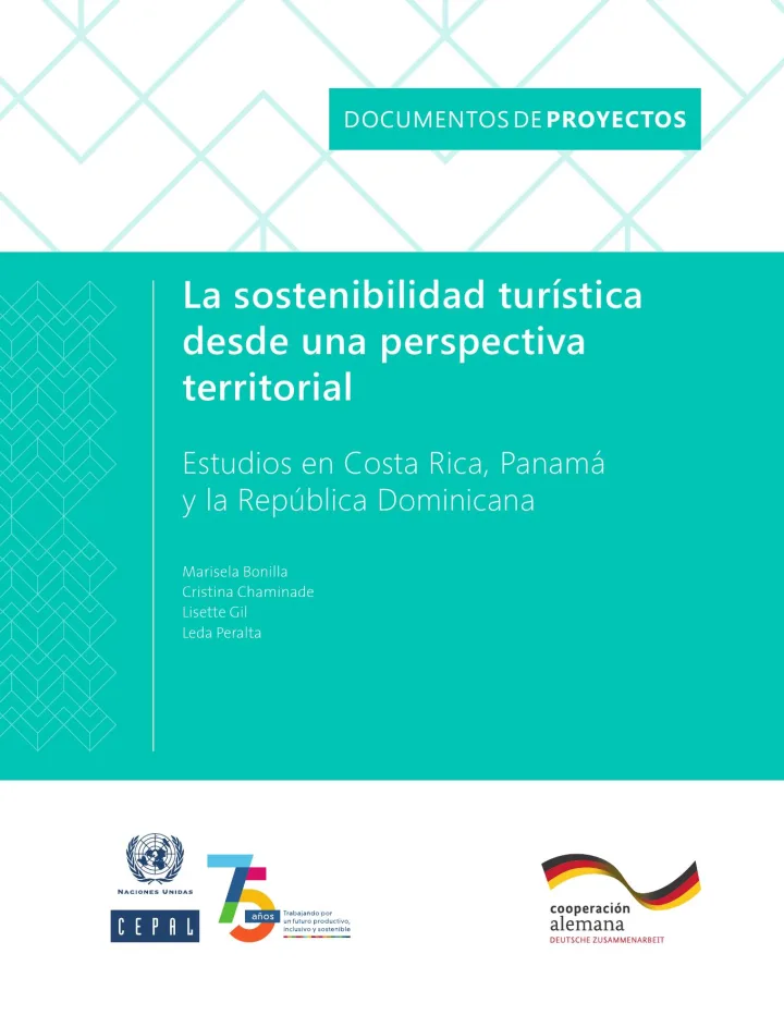 Portada de La sostenibilidad turística desde una perspectiva territorial: estudios en Costa Rica, Panamá y la República Dominicana