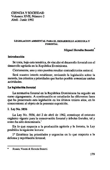 Portada de Legislación ambiental para el desarrollo agrícola y forestal