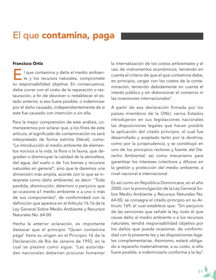 Portada de El que contamina, paga
