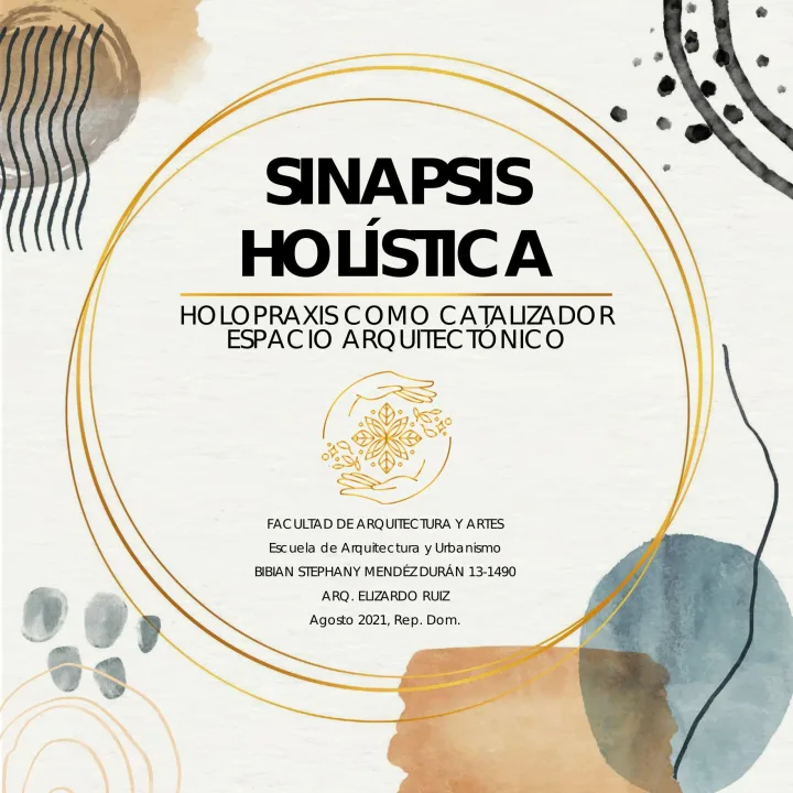 Portada de Sinapsis holística: Holopraxis como catalizador espacio arquitectónico