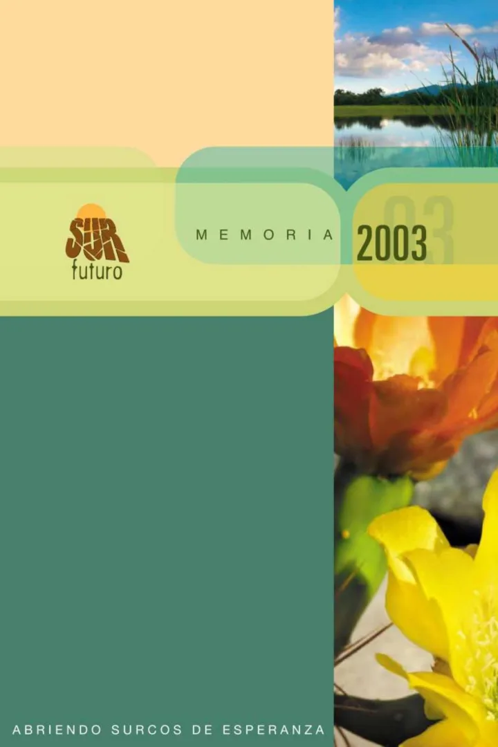 Portada de Memoria 2003: Abriendo surcos de esperanza