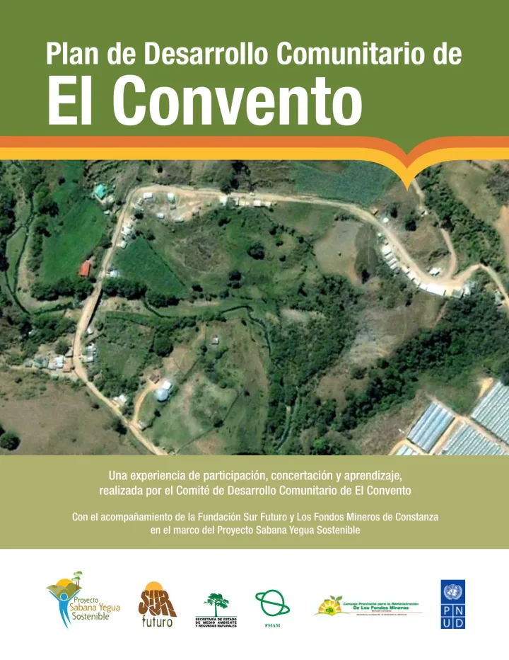 Portada de Plan de Desarrollo Comunitario de El Convento: Una experiencia de participación, concertación y aprendizaje