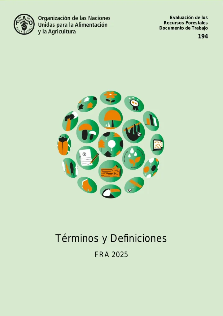 Portada de Evaluación de los Recursos Forestales Mundiales: Términos y Definiciones – FRA 2025