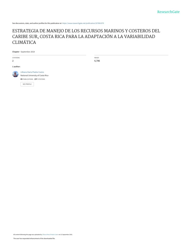 Portada de Adaptación basada en Ecosistemas:   alternativa para la gestión sostenible de los recursos  marinos y costeros del Caribe