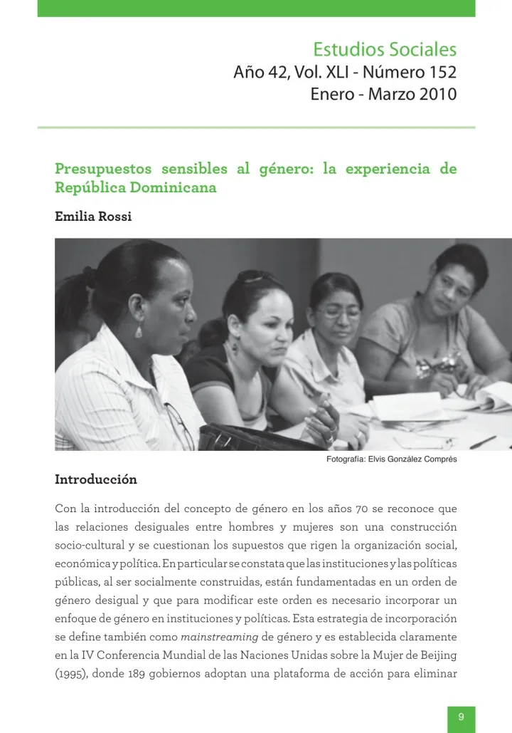 Portada de Presupuestos sensibles al género: la experiencia de República Dominicana