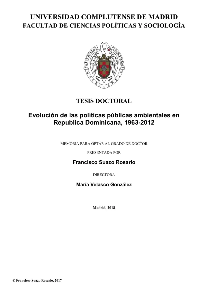 Portada de Evolución de las políticas públicas ambientales en Republica Dominicana, 1963-2012