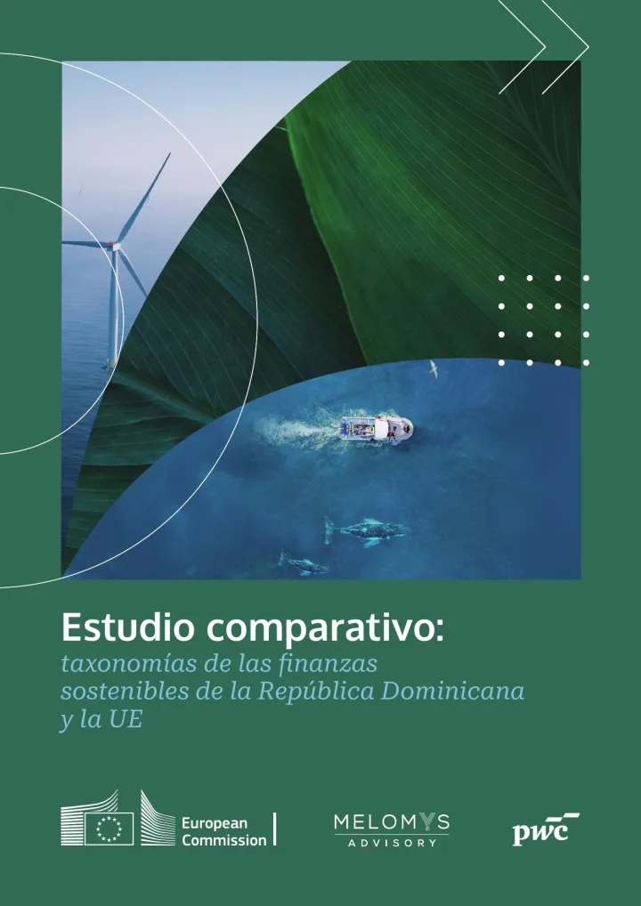 Portada de Estudio comparativo: taxonomías de las finanzas  sostenibles de la República Dominicana  y la UE